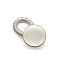 Alloy Jeans Buttons, with Spring, Garment Accessories, Flat Round, Cadmium Free & Lead Free, Platinum, 17mm