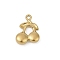 304 Stainless Steel Charms,  Real 18K Gold Plated, Cherry, 13x10x3.5mm, Hole: 1.2mm