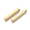 201 Stainless Steel Pendants, Bar, Golden, 39x5x5mm, Hole: 2mm