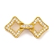 Rack Plating Brass Micro Pave Clear Cubic Zirconia Fold Over Clasps, Long-Lasting Plated, Lead Free & Cadmium Free, Rhombus, Golden, 30mm, Rhombus: 13.5x14.5x4mm, Clasp: 20x15x4mm