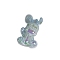 10Pcs Luminous Opaque Resin Pendants, Glow in the Dark Rabbit Charms, Light Blue, 38x24x15mm
