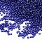12/0 Glass Seed Beads, Silver Lined Round Hole, Round, Blue, 2mm, Hole: 1mm, about 2000 beads/30g