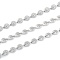 Tarnish Resistant Handmade 304 Stainless Steel Flat Round Charms Link Chains, Textured, Unwelded, with Spool, Stainless Steel Color, link: 7.5x5x1.5~2mm, 32.8 Feet(10m)/roll