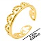 Vintage Stainless Steel Couple Open Cuff Rings for Men and Women, Golden