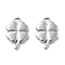 304 Stainless Steel Pendants, Clover Charm, Anti-Tarnish, Stainless Steel Color, 16.5x11x2mm, Hole: 1.8mm