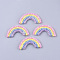 Non Woven Fabric Costume Accessories, with Sequins/ Paillettes and Plastic, Rainbow, Colorful, 29~30x60~62x5mm