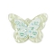 3D Opaque Printed Acrylic Pendants, Butterfly, Dark Sea Green, 33.5x44.5x4.5mm, Hole: 2mm