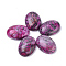 Natural Ripple Jasper Cabochons, Oval, Dyed, 25x18x7~8mm