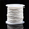 Waxed Cotton Thread Cords, Creamy White, 1mm, about 10.93 yards(10m)/roll