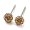 Valentines Day Gift for Her, 925 Sterling Silver Austrian Crystal Rhinestone Stud Earrings, Ball Stud Earrings, Round, 246_Lt. Colorado Topaz, 4mm