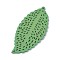 Wood Pendants, Dyed, Leaf, Dark Sea Green, 60x28.5x1.8mm, Hole: 1.2mm