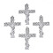 Non-Tarnish 201 Stainless Steel Pendants, Cross, Stainless Steel Color, 49x35x1mm, Hole: 1.4mm