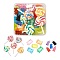32Pcs Pendant Kit for DIY Jewelry Making, Including Handmade Polymer Clay Lollipop & Resin Bear & Resin Candy Pendant, with Platinum Tone Iron Loop, Mixed Color, 32pcs/box