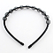 Hair Accessories Iron Hair Band Findings, Black, 112mm