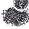 8/0 Czech Opaque Glass Seed Beads, Lustered, Round, Gray, 3x2mm, Hole: 1mm, about 500g/bag