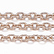 Ion Plating(IP) 304 Stainless Steel Cable Chains, Soldered, with Spool, Oval, Rose Gold, 2.5x2x0.5mm, about 32.8 Feet(10m)/roll