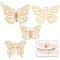 Beebeecraft 40Pcs 4 Styles 18K Gold Plated Butterfly Charms Butterfly Filigree Connectors Pendants for DIY Jewelry Making Necklace Bracelet Earrings