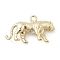 Brass Pendants, Cadmium Free & Nickel Free & Lead Free, Animals Charms, Real 18K Gold Plated, Tiger, 10x18x4.5mm, Hole: 1.4mm