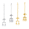 4Pcs Necklace Layering Clasps 2 Styles Multi Strand Connector Slide Clasps Layered Necklace Connectors with Extender Chains for Necklace Jewerly Making Findings