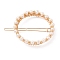 Alloy Claw Hair Clips, with Natural Cultured Freshwater Pearl Beads, Rings Shape, Cadmium Free & Lead Free, Golden, 47.5mm