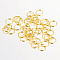 Iron Jump Rings, Open Jump Rings, Cadmium Free & Nickel Free & Lead Free, Golden, 14x1.2mm, Inner Diameter: 11.6mm, about 2700pcs/1000g