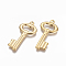 PVD Vacuum Plating 304 Stainless Steel Pendants, Key, Golden, 49x23x3.2mm, Hole: 3mm
