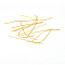 304 Stainless Steel Flat Head Pins, Real 18K Gold Plated, 50x0.6mm, Head: 1.4mm