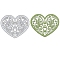 Carbon Steel Cutting Dies Stencils, for DIY Scrapbooking/Photo Album, Decorative Embossing DIY Paper Card, Heart Pattern, 80x100mm