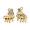 Rack Plating Alloy Rhinestone Pendants, Cadmium Free & Nickel Free & Lead Free, Piano Charms, Golden, 19x14x4.5mm, Hole: 1.6mm