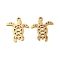 201 Stainless Steel Pendants, Sea Turtle Charm, Golden, 17.5x15x0.9mm, Hole: 1.4mm
