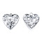 Non-Tarnish 304 Stainless Steel Pendant Rhinestone Settings, Heart, Stainless Steel Color, Fit For 2mm Rhinestone, 26x25x4mm, Hole: 3mm