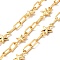 Rack Plating Brass Star & Rectangle Link Chains, Unwelded, with Spool, Cadmium Free & Nickel Free & Lead Free, Real 18K Gold Plated, 9x5x1.5mm, 17.5x10.5x3mm