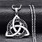 201 Stainless Steel Pendant Necklaces, Knot, Stainless Steel Color, 19.61 inch(49.8cm)