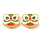 Zinc Alloy Beads, with Enamel, Matte Gold Color, Lion Dance Head, Colorful, 13.5x16x4mm, Hole: 1.8mm