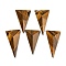 Natural Tiger Eye Pendants, Faceted Triangle Charms, 42~49.5x24.5~27.5x7~9.5mm, Hole: 1.2mm