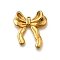 304 Stainless Steel Pendants, Bowknot Charm, Ion Plating(IP), Real 18K Gold Plated, 24.5x21.5x5mm, Hole: 1.2mm