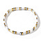 Bohemian Style Glass Seed Beaded Stretch Bracelets for Women Men, Rectangle, Mixed Color