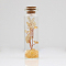 Glass Wishing Bottle Decorations, with Citrine Chips Tree Inside and Cork Stopper, 22x74mm