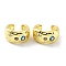 Rack Plating Brass Micro Pave Cubic Zirconia Cuff Earrings for Women, Long-Lasting Plated, Lead Free & Cadmium Free, Real 18K Gold Plated, 14.5x7.5mm