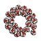 Christmas Handmade Lampwork Enamel Beads, Flat Round, Christmas Hat, 18~18.5x10.5~12.5mm, Hole: 1.2~1.4mm