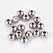 Tarnish Resistant 304 Stainless Steel Smooth Round Spacer Beads, Stainless Steel Color, 4x3mm, Hole: 1.2mm