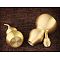Brass Hollow Tilted Head Gourd Statue Ornament, Feng Shui Table Home Decoration, Raw(Unplated), 52x115mm