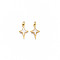 Ion Plating(IP) 304 Stainless Steel Charms, with Jump Rings and Shell, Star, Golden, 11x6.5x1.5mm, Jump Ring: 3x0.5mm, 2mm inner diameter