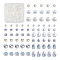 15 Strands 15 Styles Transparent Electroplate Glass Beads Strands, Cube & Bicone & Rondelle & Teardrop & Round, Clear AB, 4~15x4~10mm, about 50~127pcs/strand, 13.7