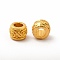 Rack Plating Alloy Beads, Rondelle, Matte Gold Color, 4x3.3mm, Hole: 2mm
