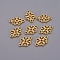 Tibetan Style Links connectors, Zinc Alloy, Flower, Golden, Cadmium Free & Nickel Free & Lead Free,  18x13x1mm, hole: 2mm