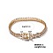 Gorgeous Brass Cubic Zirconia Link Chain Bracelets, Tennis Bracelet for Women, with Lock Toggle Clasp, Clear, 6-3/4 inch(17cm)