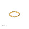 Stainless Steel Bamboo Joint Ring, Non-fading Fashion Ring, Real 18K Gold Plated, US Size 7(17.3mm)