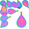 10Pcs Alloy Pendants, Teardrop, 32.5x34.5x1.5mm, Hole: 8x5mm