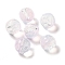 Transparent Glass Beads, Cube, Lilac, 12x12x12mm, Hole: 1.4mm